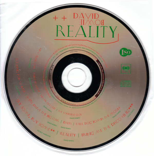 CD 1, Bowie, David - Reality